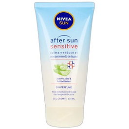 NIVEA After Sun Sensitive Gel Crema Aloe Vera, efecto calmante para pieles sensibles post-solar, 175 ml
