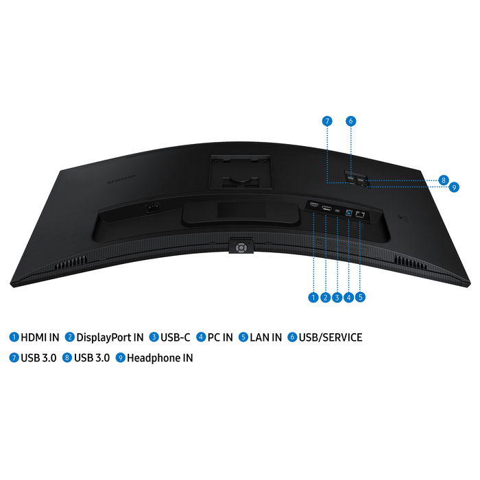 Samsung LS34C652UAUXEN Monitor ViewFinity 34" Negro, Curvo, WQHD, 100Hz, USB-C, 3440 x 1440, AMD FreeSync, 4ms