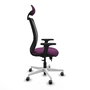PIQUERAS Y CRESPO Silla de oficina Zulema con mecanismo Sincro/Traslack Morado y Negro