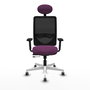 PIQUERAS Y CRESPO Silla de oficina Zulema con mecanismo Sincro/Traslack Morado y Negro