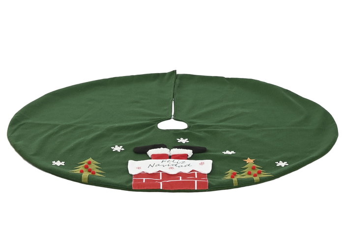 DKD Home Decor Base para Árbol de Navidad Poliéster Verde 105x105x2 cm DKD Home Decor Base para Árbol de Navidad Poliéster Verde 105x105x2 cm