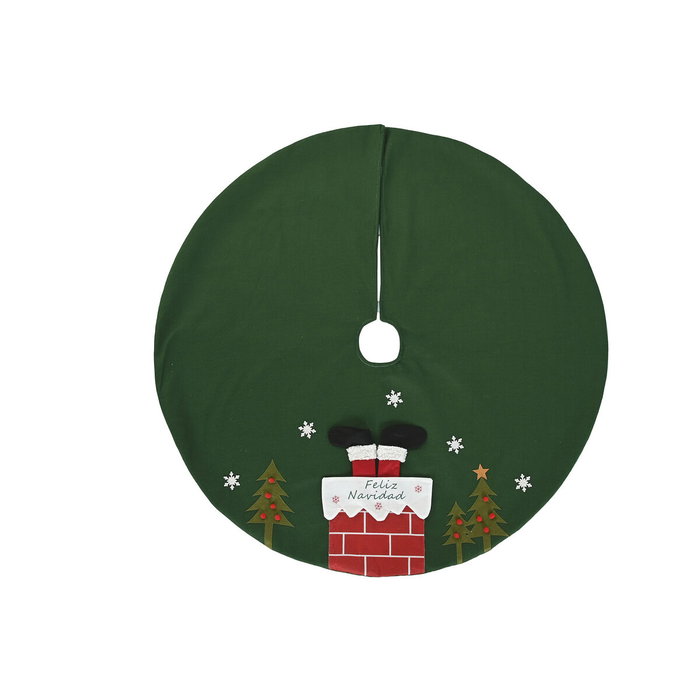 DKD Home Decor Base para Árbol de Navidad Poliéster Verde 105x105x2 cm DKD Home Decor Base para Árbol de Navidad Poliéster Verde 105x105x2 cm