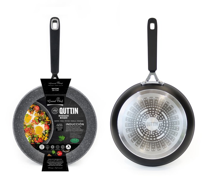Quttin Sartén Wok Grandchef 28 cm (6 Unidades) Quttin Sartén Wok Grandchef 28 cm (6 Unidades)