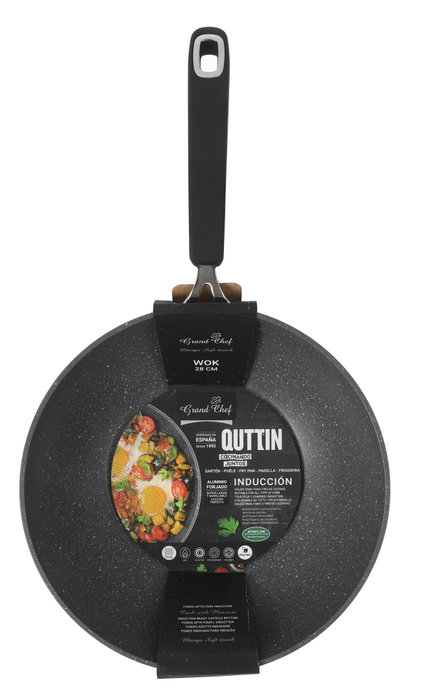 Quttin Sartén Wok Grandchef 28 cm (6 Unidades)