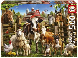 EDUCA BORRAS Puzzle 500 piezas Los traviesos de la granja