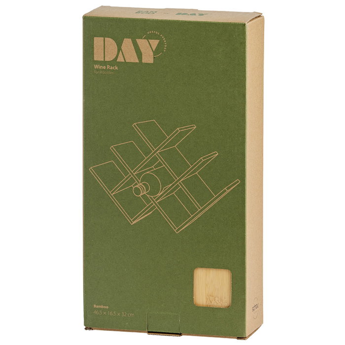 Day Botellero Para 8 Botellas De Bambú Horizontal 46,5x16,5 cm