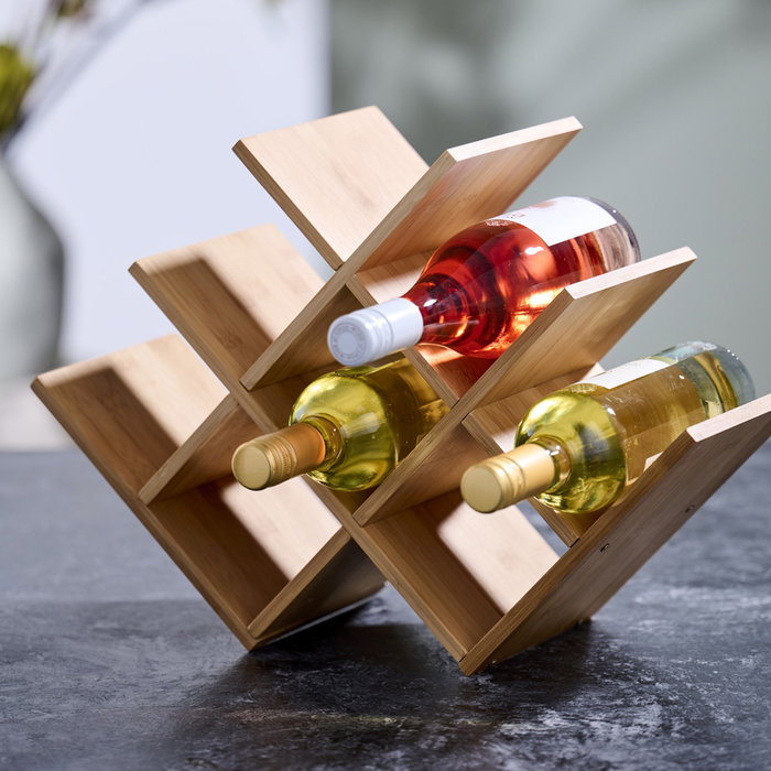 Day Botellero Para 8 Botellas De Bambú Horizontal 46,5x16,5 cm