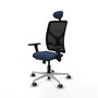PIQUERAS Y CRESPO Silla de oficina Motilla con mecanismo Sincro/Traslack, Azul marino y Negro