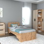 Hanah Home Somier Individual Pino Atlántico y Beige 94.4x193.6x80cm