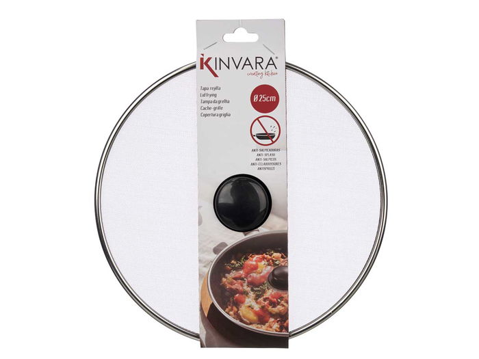 Kinvara Tapa para Sartén de Acero con Rejilla, 25 cm (Set de 24)