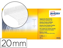 Avery Recambio Navetes para Pistola Sujeta Etiquetas 20 mm Consumible Polipropileno Paleta Neutro Ideal Comercios