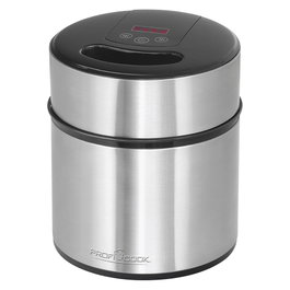 Proficook Máquina para Helados 1,8 L 12 W Negro Acero Inoxidable 501140