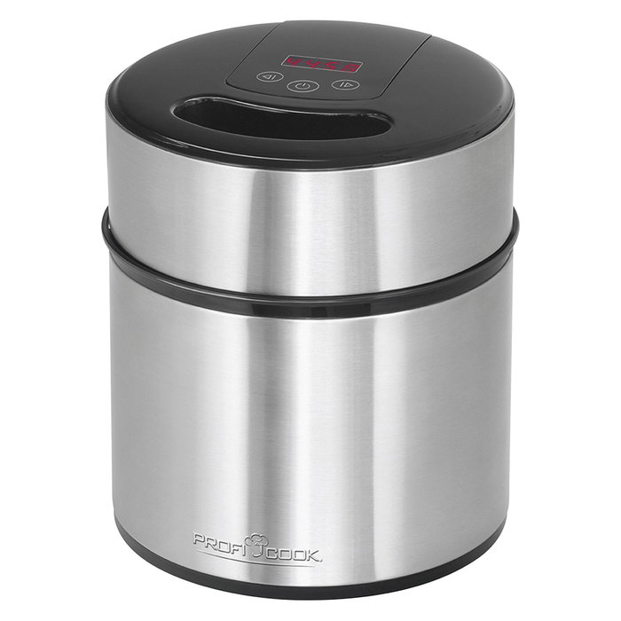 Proficook Máquina para Helados 1,8 L 12 W Negro Acero Inoxidable 501140