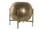 DKD Home Decor Portavelas de Metal y Cristal Dorado