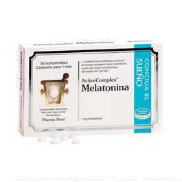 Pharma Nord Melatonina Activecomplex 30 Comp. 1mg - Ayuda para Conciliar el Sueño y Jet-Lag