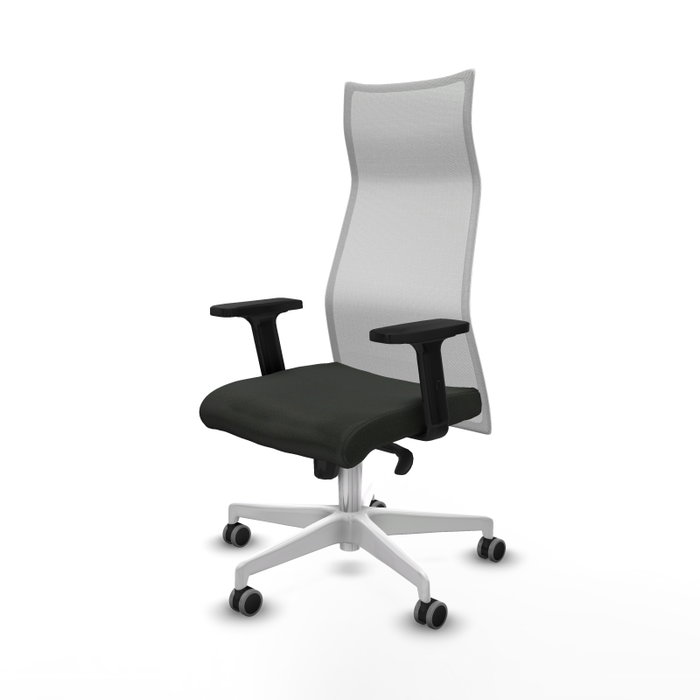 PIQUERAS Y CRESPO Sillón Albacete con mecanismo Sincro, Tela Negro y Malla Blanco PIQUERAS Y CRESPO Sillón Albacete con mecanismo Sincro, Tela Negro y Malla Blanco