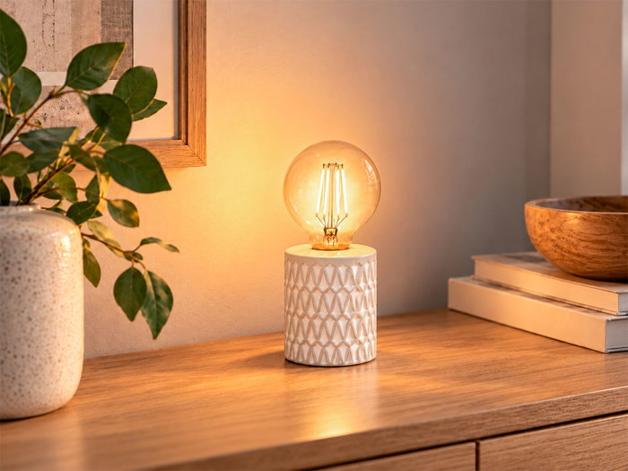 GIFTDECOR Lámpara LED Base Formas Gris GIFTDECOR Lámpara LED Base Formas Gris