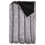 Home Deco Factory Manta Imitación Piel Gris Lounge 120x150 cm Suave Pelo Sintético