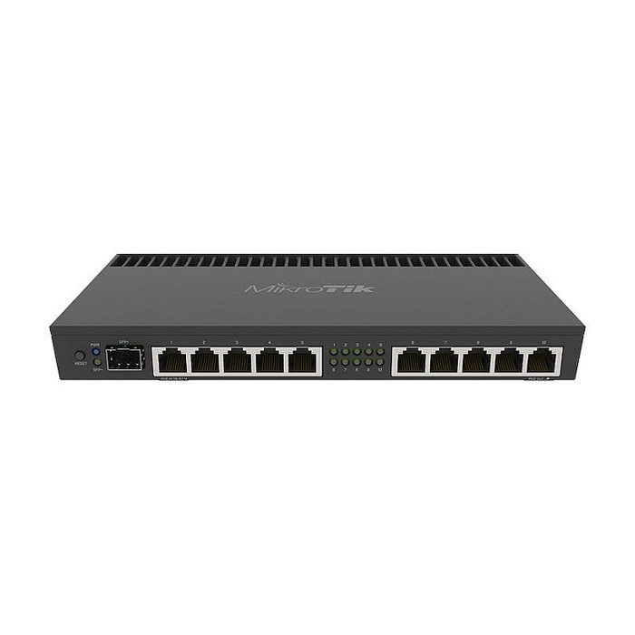 Mikrotik RB4011IGS+RM Router con 10 Puertos Gigabit PoE, 1 Puerto SFP+, RouterOS, 4 Núcleos, Montaje Rack 1U Mikrotik RB4011IGS+RM Router con 10 Puertos Gigabit PoE, 1 Puerto SFP+, RouterOS, 4 Núcleos, Montaje Rack 1U