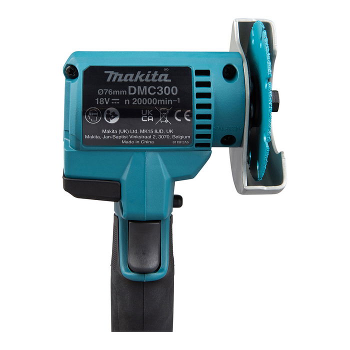 Makita DMC300Z Amoladora Angular a Batería, 18V 5Ah, 2000 RPM, Disco 7.6cm