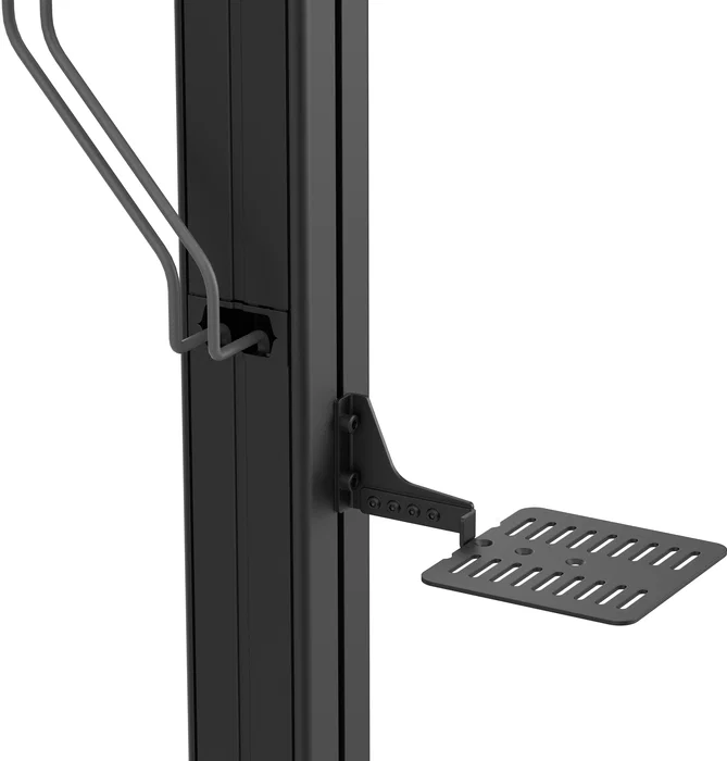 Vision VFM-POST Soporte para Pantalla de Señalización Negro, Soporte de Suelo Fijo, 150 kg, Ajuste de Altura, Aluminio, Orientación Paisaje/Retrato