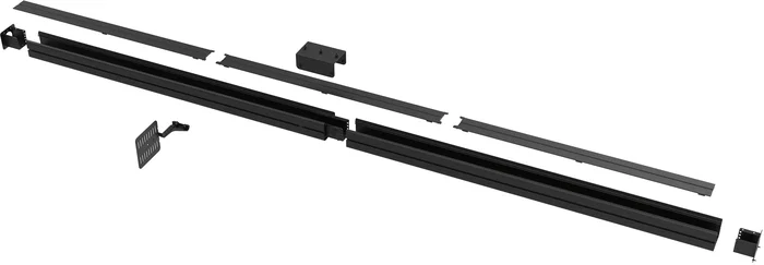 Vision VFM-POST Soporte para Pantalla de Señalización Negro, Soporte de Suelo Fijo, 150 kg, Ajuste de Altura, Aluminio, Orientación Paisaje/Retrato