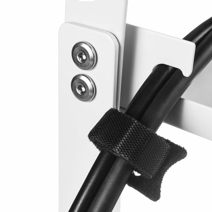 Maclean organizador de cables bajo escritorio, carga mÁx. 5kg, mÁx. 728mm, 2 niveles, blanco, mc-102 w 728mm, 2 niveles, blanco,