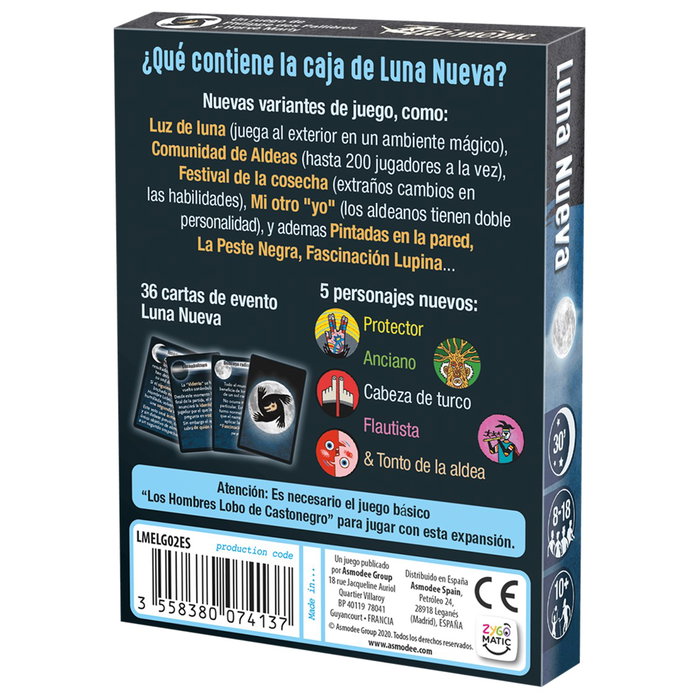 Lui-même Juego de Cartas Los Hombres Lobo de Castronegro: Luna Nueva - Expansión en Español con Nuevos Eventos y Personajes, Ref LOB02ES, para 8-18 Jugadores