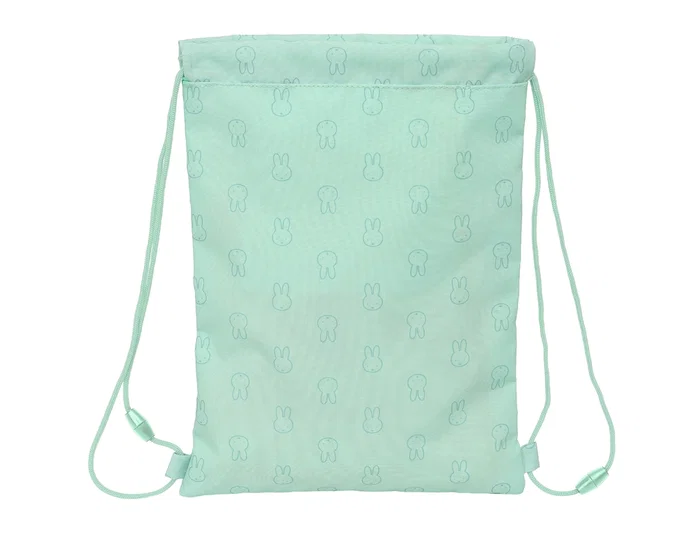 Safta Saco Plano Junior Miffy Menta Reciclado y Repelente al Agua