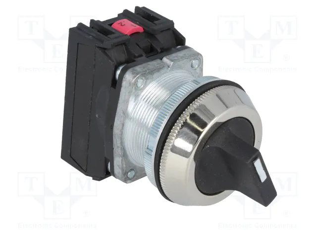 PROMET Interruptor Rotativo NEF30-PSXY Negro 30mm 2 Posiciones