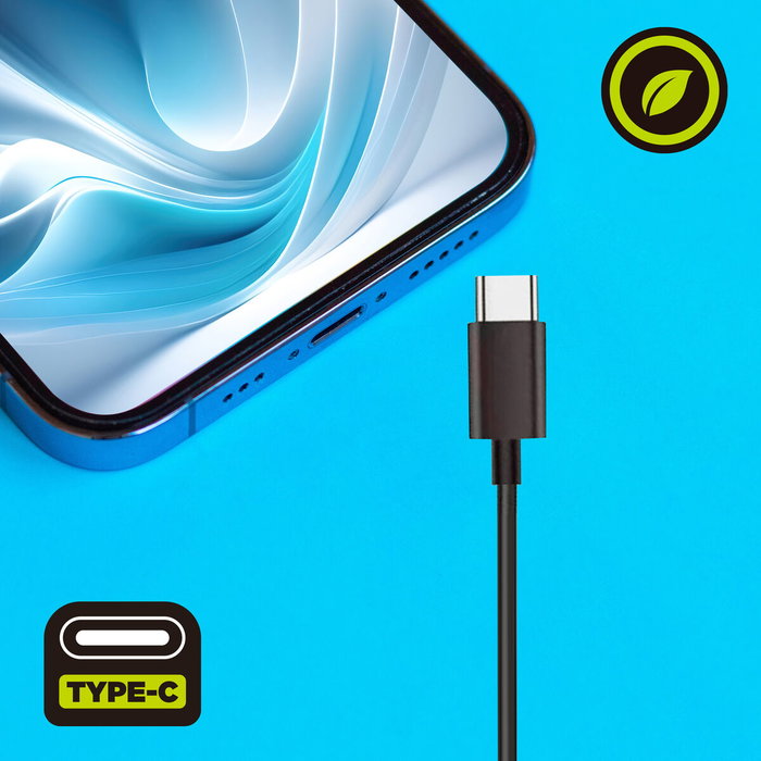 muvit for change auriculares estéreo M32 Tipo C magnéticos negros