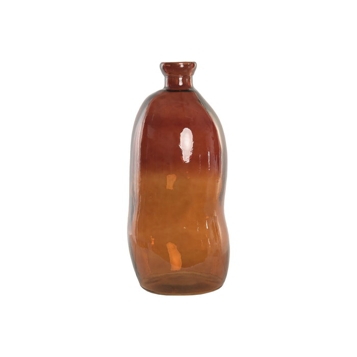 DKD Home Decor Jarrón de Cristal Reciclado Orgánico Bicolor Ámbar 43L