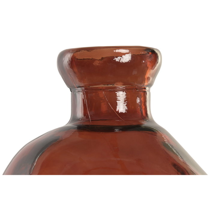DKD Home Decor Jarrón de Cristal Reciclado Orgánico Bicolor Ámbar 43L
