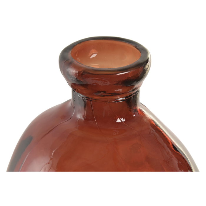 DKD Home Decor Jarrón de Cristal Reciclado Orgánico Bicolor Ámbar 43L