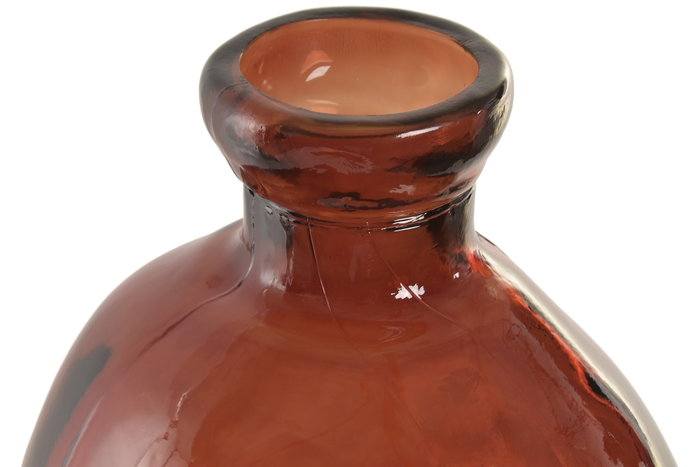DKD Home Decor Jarrón de Cristal Reciclado Orgánico Bicolor Ámbar 43L