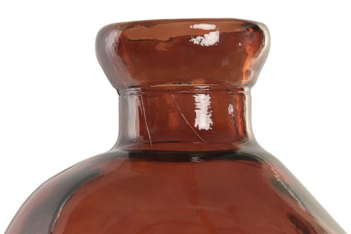 DKD Home Decor Jarrón de Cristal Reciclado Orgánico Bicolor Ámbar 43L