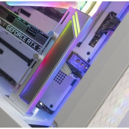 Mars Gaming MCAGCBW Soporte Universal VGA Aluminio Gris Plateado Base Magnética Antideslizante Iluminación ARGB Mars Gaming MCAGCBW Soporte Universal VGA Aluminio Gris Plateado Base Magnética Antideslizante Iluminación ARGB