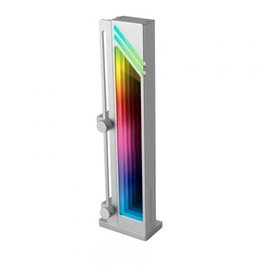 Mars Gaming MCAGCBW Soporte Universal VGA Aluminio Gris Plateado Base Magnética Antideslizante Iluminación ARGB