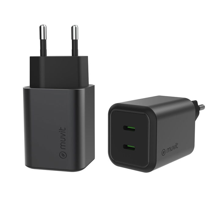 muvit for change cargador de pared 2 Tipo C PD45W aluminio