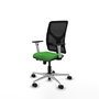 PIQUERAS Y CRESPO Silla de oficina Motilla con mecanismo Sincro/Traslack, Verde y Negro