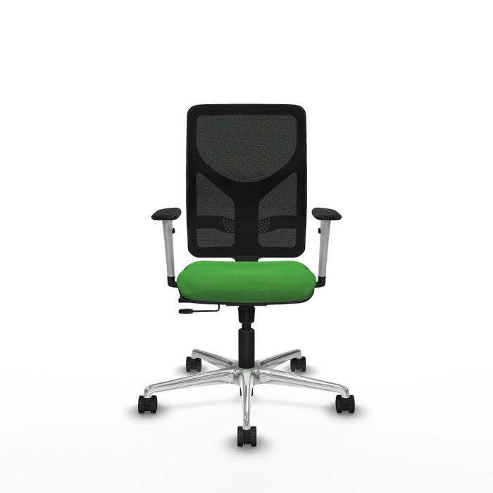 PIQUERAS Y CRESPO Silla de oficina Motilla con mecanismo Sincro/Traslack, Verde y Negro