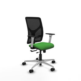 PIQUERAS Y CRESPO Silla de oficina Motilla con mecanismo Sincro/Traslack, Verde y Negro