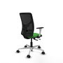 PIQUERAS Y CRESPO Silla de oficina Motilla con mecanismo Sincro/Traslack, Verde y Negro