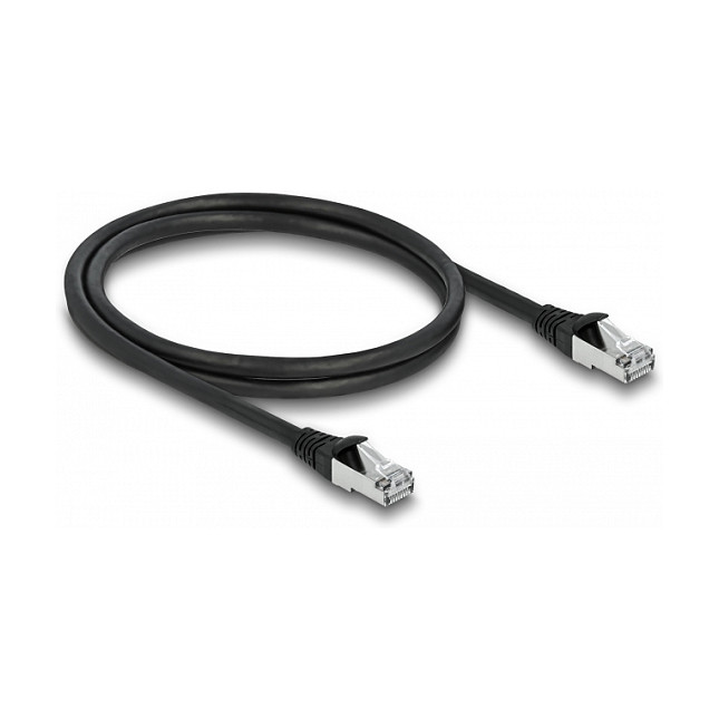 DeLOCK Cable de red RJ45 Cat.6A S/FTP PUR Outdoor 1 m negro DeLOCK Cable de red RJ45 Cat.6A S/FTP PUR Outdoor 1 m negro