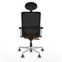PIQUERAS Y CRESPO Silla de oficina Zulema Naranja y Negro