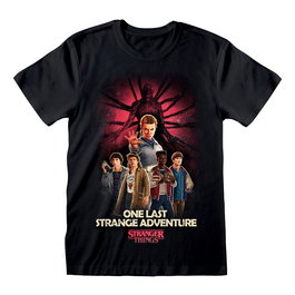 Stranger Things Camiseta Group Artwork One Last Strange Adventure Colour talla XL