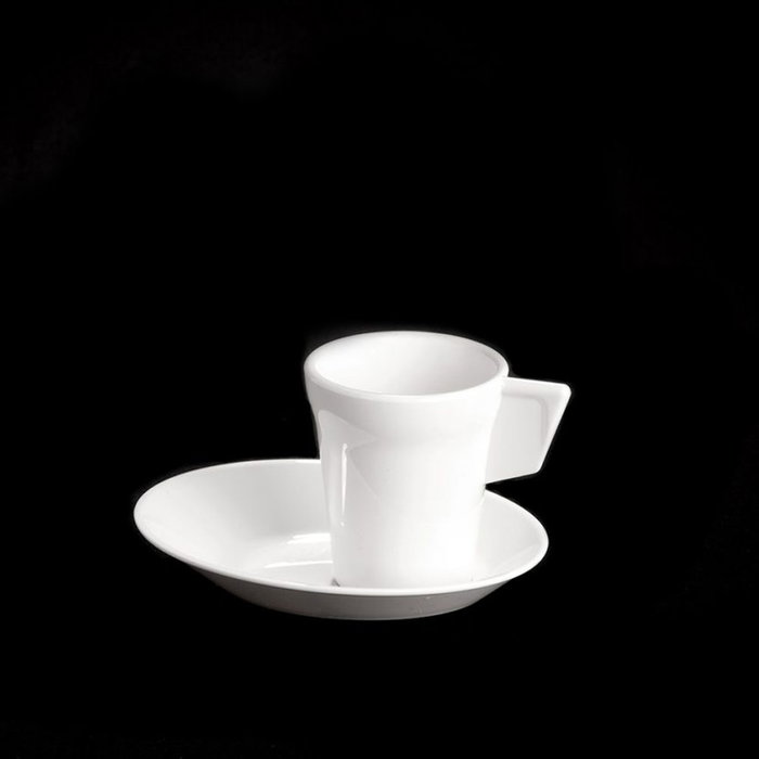 RB Drinks Taza Café Con Plato 90 Ml Blanca (6 Unidades)