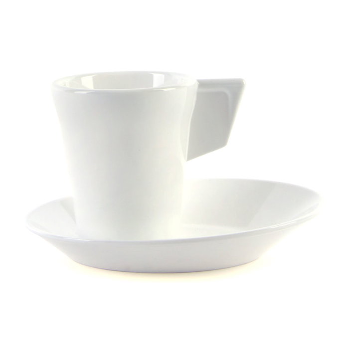 RB Drinks Taza Café Con Plato 90 Ml Blanca (6 Unidades)