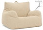 DKD Home Decor Puff de Poliéster y Espuma Gris Claro