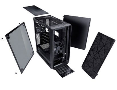 Fractal Design FD-CA-MESH-C-BKO-TG Caja PC Midi Tower Negro con Ventana Lateral y Gestión de Cables